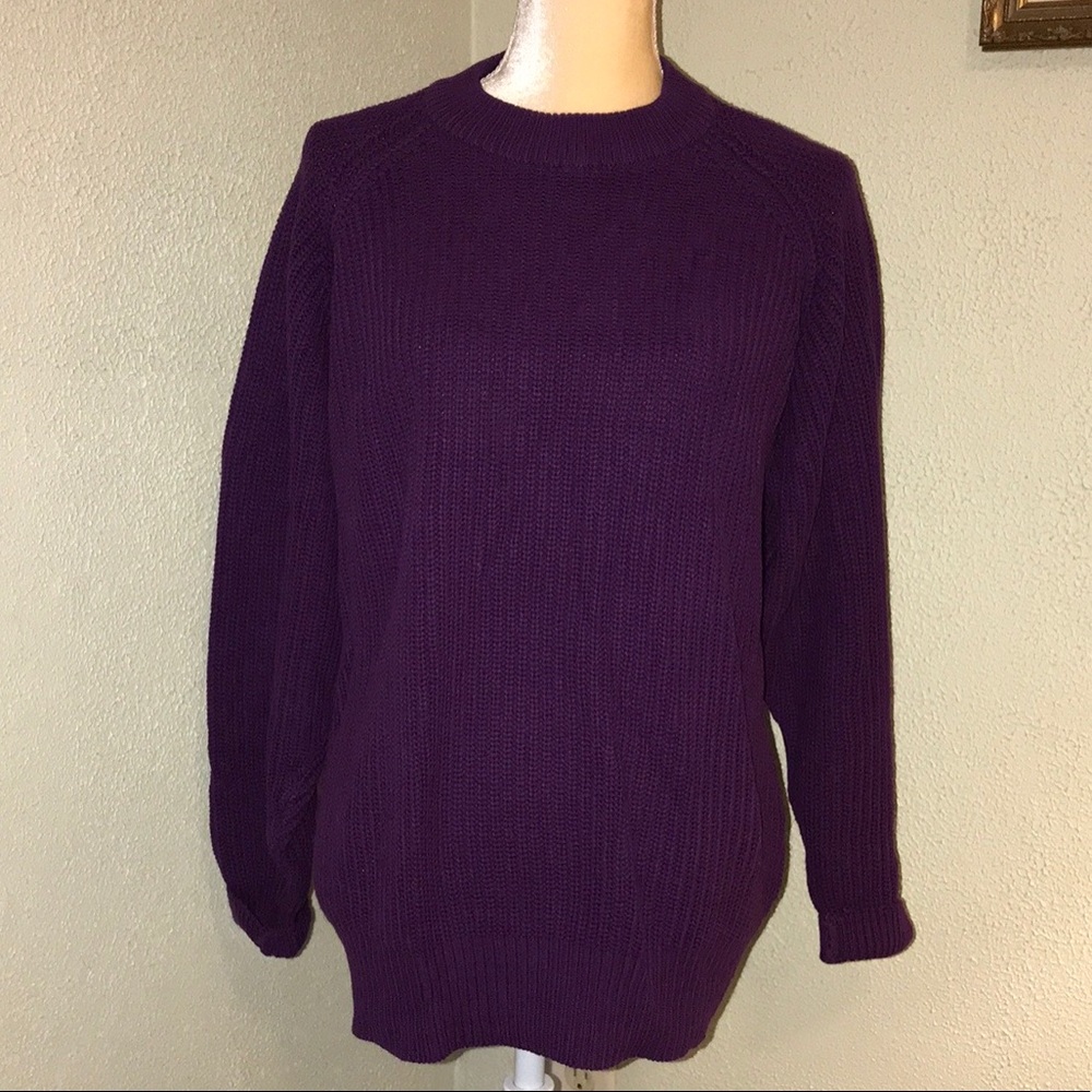Partners Woman Mervyns Vintage Purple Chunky Knit Plus Size Sweater Size 2X